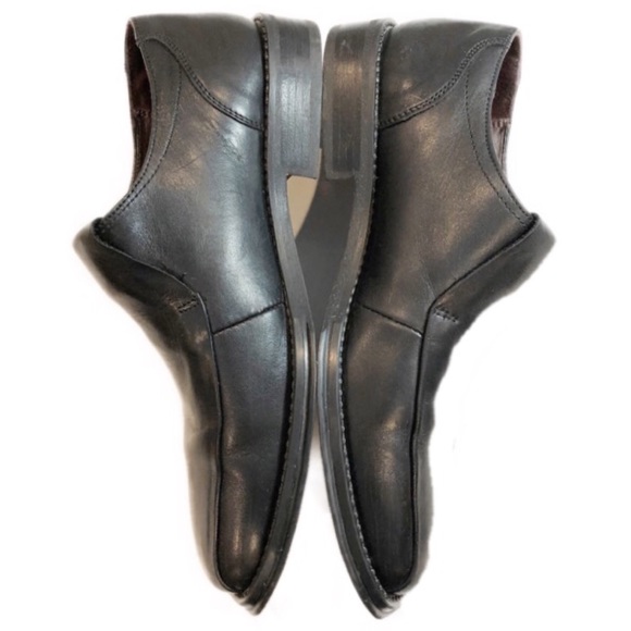 Kenneth Cole Black Leather Dress Shoes Size 7 - Picture 4 of 7
